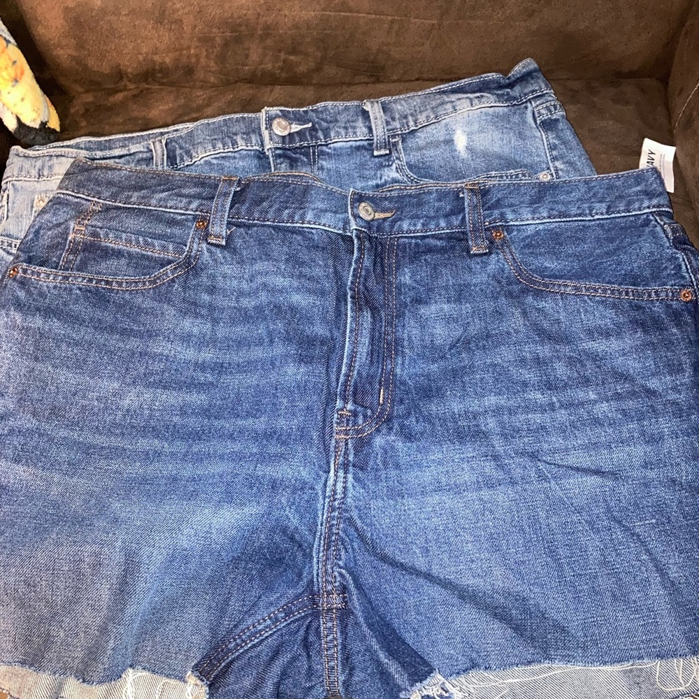 2 pair Old Navy Jean shorts size 16
